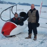 A very snowy day to be gliding solo for the first time